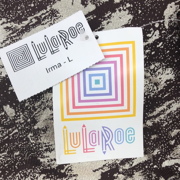 LuLaRoe Gold Bronze Metallic Irma Tunic Top - Picture 5 of 8